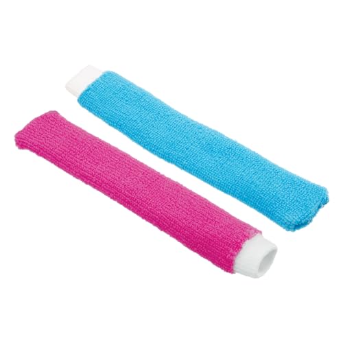 PATIKIL Cotton Feeling Badminton Handtuchgriff, 2er Pack Nylon Tennisschläger Overgrip Schlägergriff Handkleber rutschfestes Schweißband für Golf Fahrradlenker, Fuchsia/Himmelblau von PATIKIL