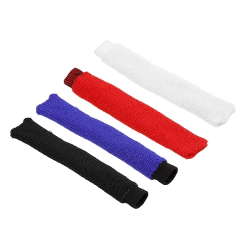 PATIKIL Cotton Feeling Badminton Handtuchgriff, 4er Pack Nylon Tennisschläger Overgrip Schlägergriff Handkleber rutschfestes Schweißband für Golf Fahrradlenker, Blau/Schwarz/Weiß/Rot PATIKIL Cotton Feeling Badminton Handtuchgriff, 4er Pack Nylon Tennisschläger Overgrip Schlägergriff Handkleber rutschfestes Schweißband für Golf Fahrradlenker, Blau/Schwarz/Weiß/Rot von PATIKIL