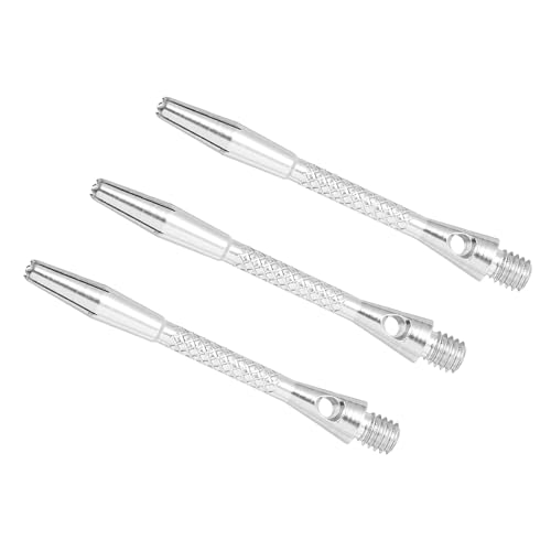 PATIKIL Dart Schäfte 45mm/1,8 Zoll, 3er Pack 2BA Gewinde Aluminium Dart Stiele Dart Zubehör für Steeldart, Silberfarben von PATIKIL