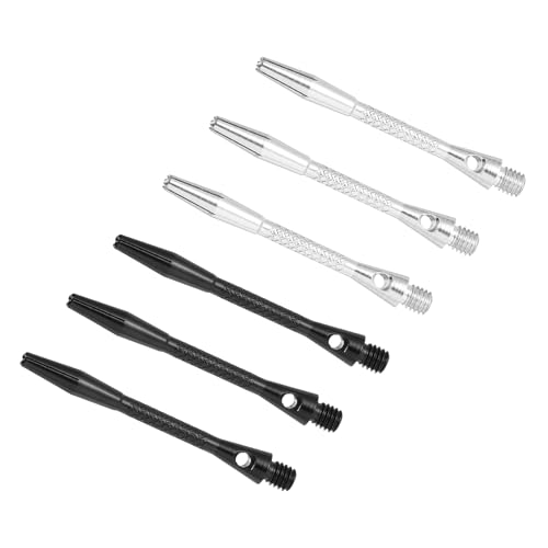 PATIKIL Dart Schäfte 45mm/1,8 Zoll, 6er Pack 2BA Gewinde Aluminium Dart Stiele Dart Zubehör für Steeldart, Silber Schwarz PATIKIL Dart Schäfte 45mm/1,8 Zoll, 6er Pack 2BA Gewinde Aluminium Dart Stiele Dart Zubehör für Steeldart, Silber Schwarz von PATIKIL