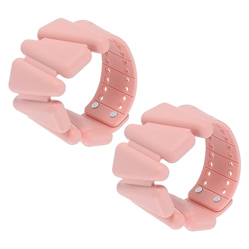 PATIKIL Einstellbar Handgelenk Gewichte Set von 2 2lbs Gesamt (1lb Jede) Silikon Armbänder Knöchelgewicht Armreifen für Frauen Männer für Training Yoga Joggen Aerobik Hell Rosa von PATIKIL