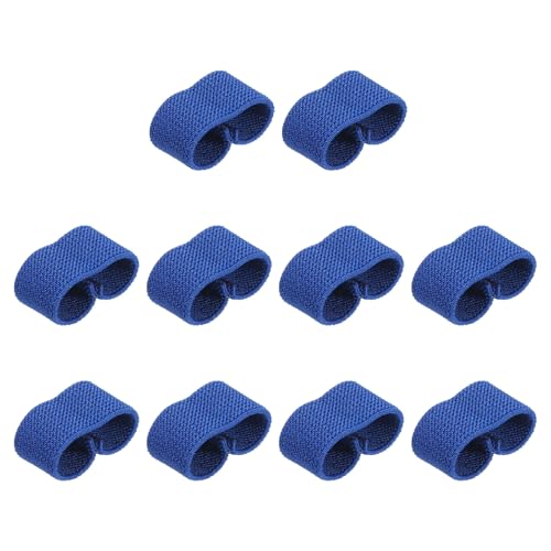 PATIKIL Elastische Gürtelschlaufen, 10er Pack Riemenorganisatoren Gürtelschlaufenhalter für 1,6" breite Gürtel/Riemen, Blau von PATIKIL