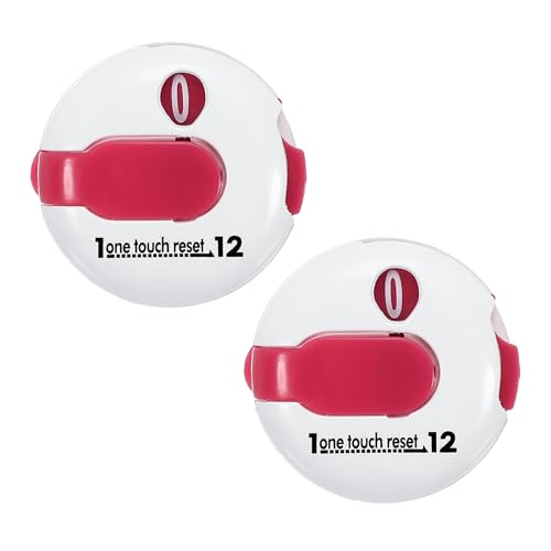PATIKIL Golf Score Counter, 2er Pack Mini Golf Schlagzähler Clip für Golfer Handschuh Tasche Hut, Weiß Pink von PATIKIL
