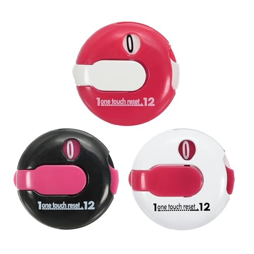 PATIKIL Golf Score Counter, 3er Pack Mini Golf Schlagzähler Clip für Golfer Handschuh Tasche Hut, Weiß/Rot/Schwarz PATIKIL Golf Score Counter, 3er Pack Mini Golf Schlagzähler Clip für Golfer Handschuh Tasche Hut, Weiß/Rot/Schwarz von PATIKIL