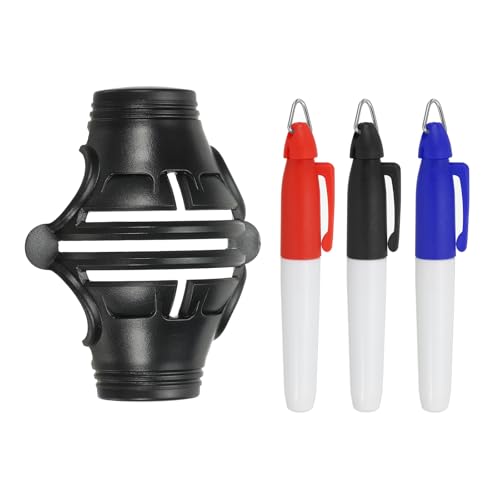 PATIKIL Golfball-Marker-Schablone 360 Grad Triple Track Golfball-Ausrichtungsmarkierungswerkzeug Linienzeichnungsmarker mit Markerstiften für Männer und Frauen, Schwarz PATIKIL Golfball-Marker-Schablone 360 Grad Triple Track Golfball-Ausrichtungsmarkierungswerkzeug Linienzeichnungsmarker mit Markerstiften für Männer und Frauen, Schwarz von PATIKIL