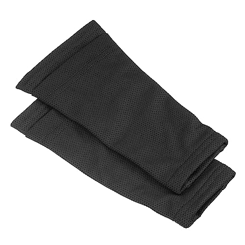 PATIKIL Größe M Fußball-Schienbeinschoner-Socken, 2er-Pack atmungsaktive Laufärmel, schwarz von PATIKIL