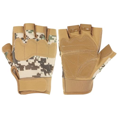 PATIKIL Herren Outdoor Fingerlose Handschuhe, 1 Paar Halbfingerhandschuhe Atmungsaktive Trainingshandschuhe für Klettern, Radfahren, Jagd, Wüstentarnung, XL PATIKIL Herren Outdoor Fingerlose Handschuhe, 1 Paar Halbfingerhandschuhe Atmungsaktive Trainingshandschuhe für Klettern, Radfahren, Jagd, Wüstentarnung, XL von PATIKIL