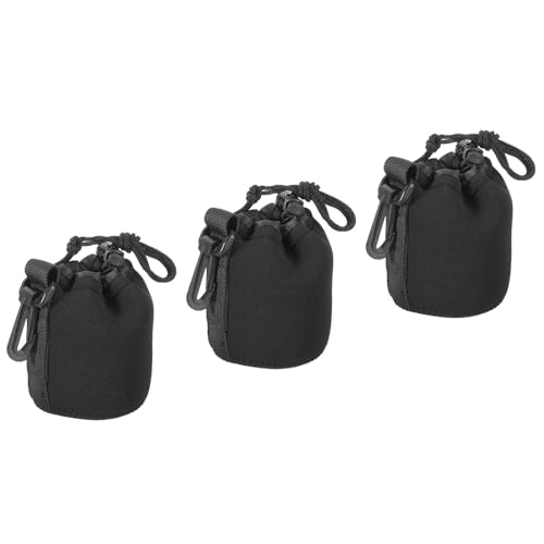 PATIKIL Kamera-Objektivtasche, 3 Stück 3,1" ID x 3,9" H Zugband-Objektivbeutel mit dickem schützendem Neopren, Objektivtasche für DSLR-Kameraobjektive, Wasser-Kaffeebecher Schwarz PATIKIL Kamera-Objektivtasche, 3 Stück 3,1" ID x 3,9" H Zugband-Objektivbeutel mit dickem schützendem Neopren, Objektivtasche für DSLR-Kameraobjektive, Wasser-Kaffeebecher Schwarz von PATIKIL