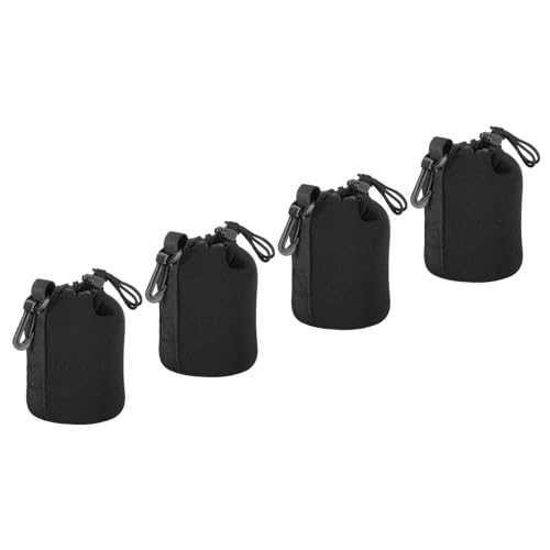 PATIKIL Kamera-Objektivtasche, 4 Stück 3,5" ID x 5,5" H Zugband-Objektivbeutel mit dickem schützendem Neopren, Objektivtasche für DSLR-Kameraobjektive, Wasser-Kaffeebecher Schwarz PATIKIL Kamera-Objektivtasche, 4 Stück 3,5" ID x 5,5" H Zugband-Objektivbeutel mit dickem schützendem Neopren, Objektivtasche für DSLR-Kameraobjektive, Wasser-Kaffeebecher Schwarz von PATIKIL