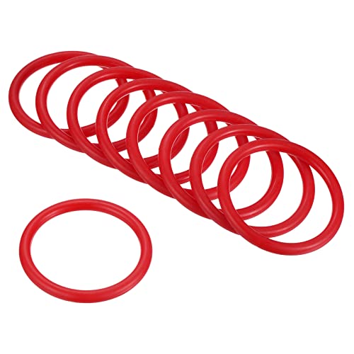 PATIKIL Karneval Ringwerfen 6cm ID 24Pack Kunststoff Toss Ringe Set Plastik Werfen Ringe für Außen Party Gunst Rot von PATIKIL