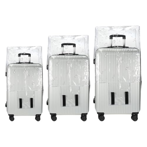 PATIKIL Kofferhüllen, 3 Stück 20 24 28 Zoll PVC Kofferhüllen Schutzhüllen wasserdichte Reisekofferhüllen für Koffer, Transparent PATIKIL Kofferhüllen, 3 Stück 20 24 28 Zoll PVC Kofferhüllen Schutzhüllen wasserdichte Reisekofferhüllen für Koffer, Transparent von PATIKIL