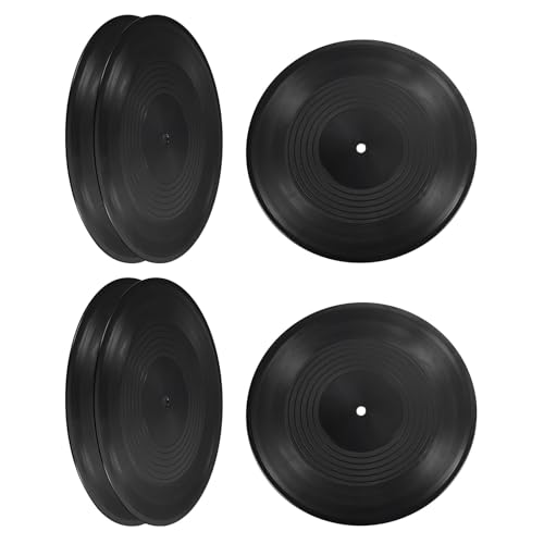 PATIKIL Leere Vinyl Schallplatten 12" 6Stk Cd Gefälschte Vinyl Schallplatten für Wand Ästhetische Schallplatten für Rolle Musik Zimmer Rock Party Basteln Dekoration Schwarz von PATIKIL