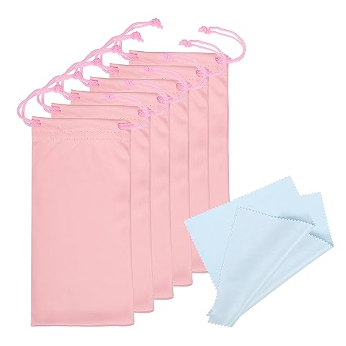 PATIKIL Mikrofaser Brille Tasche 6 Pack Sonnenbrille Tasche Brillenetui Weiche Sonnenbrille Etui mit Brillen Reinigung Tuch Rosa PATIKIL Mikrofaser Brille Tasche 6 Pack Sonnenbrille Tasche Brillenetui Weiche Sonnenbrille Etui mit Brillen Reinigung Tuch Rosa von PATIKIL