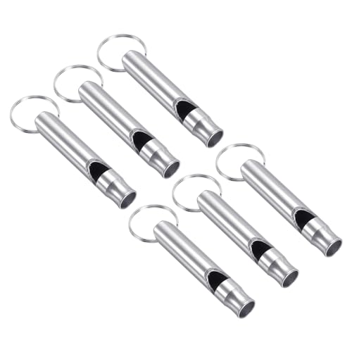 PATIKIL Notfallpfeife, 6er Pack Lauter Klang Aluminium Schlüsselanhänger Pfeife für Outdoor Sicherheit Survival Pfeifen zum Bootfahren Camping Wandern Jagd, Silber PATIKIL Notfallpfeife, 6er Pack Lauter Klang Aluminium Schlüsselanhänger Pfeife für Outdoor Sicherheit Survival Pfeifen zum Bootfahren Camping Wandern Jagd, Silber von PATIKIL