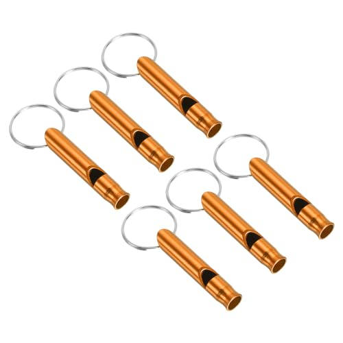 PATIKIL Notfallpfeife, 6er Pack Lauter Klang Aluminium Schlüsselanhänger Pfeifen Outdoor Sicherheitspfeife für Bootfahren Camping Wandern, Gold PATIKIL Notfallpfeife, 6er Pack Lauter Klang Aluminium Schlüsselanhänger Pfeifen Outdoor Sicherheitspfeife für Bootfahren Camping Wandern, Gold von PATIKIL