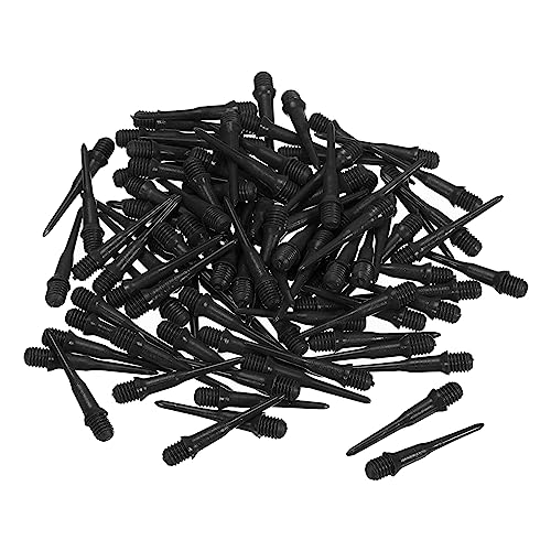 PATIKIL Plastik Dartspitzen 30 Pack 2BA Gewinde Weich Dart Spitzen Plastik Spitze Weich Spitze Dart Zubehör Schwarz von PATIKIL