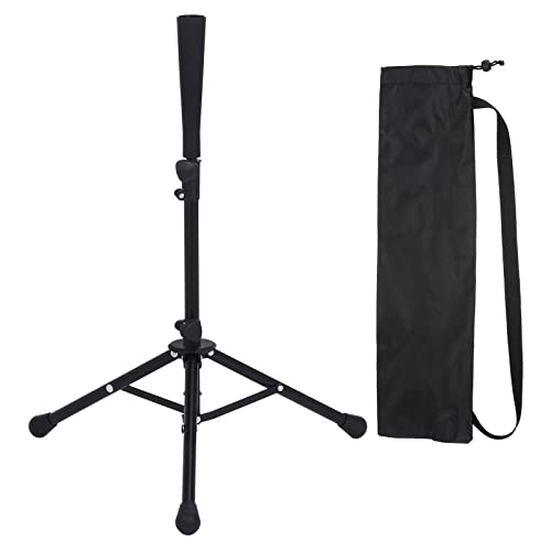 PATIKIL Reisen Baseball Schlagen T Tragbare Baseball T Einstellbare Höhe 25" bis 41" Stativ Softball T Stand für Hitting Training Übung Schwarz von PATIKIL