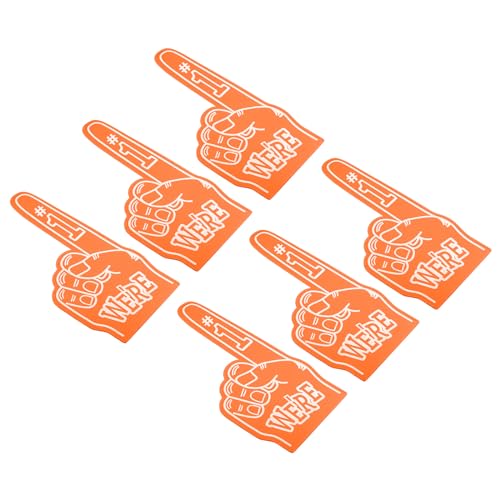 PATIKIL Riesen-Schaumstofffinger 18 Zoll, 6 Stück Schaumstoffhand Eva-Schaumstofffinger Cheerleading-Zubehör für Sportveranstaltungen Baseball-Basketball-Fußballspiele, Orange. PATIKIL Riesen-Schaumstofffinger 18 Zoll, 6 Stück Schaumstoffhand Eva-Schaumstofffinger Cheerleading-Zubehör für Sportveranstaltungen Baseball-Basketball-Fußballspiele, Orange. von PATIKIL