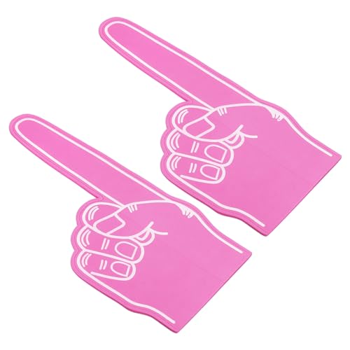 PATIKIL Riesiger Schaumstofffinger 18 Zoll, 2er Pack Eva DIY Blanko Schaumstoffhand für Sportveranstaltungen, Spirit-Spiele, Partys, Pink von PATIKIL