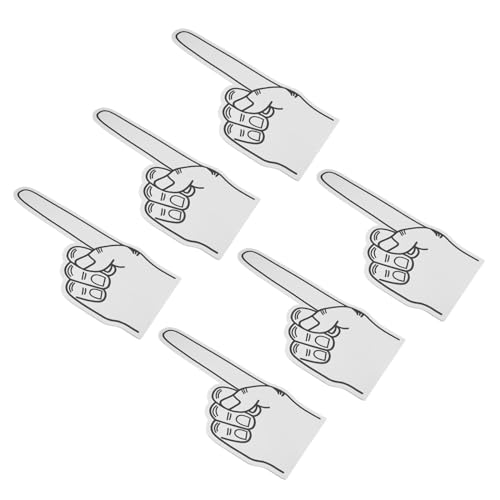 PATIKIL Riesiger Schaumstofffinger 18 Zoll, 6er Pack DIY Leerer Schaumstoffhand Cheerleader-Schaumstofffinger für Sportveranstaltungen Spiele Partyzubehör, Weiß, Schwarze Linie. PATIKIL Riesiger Schaumstofffinger 18 Zoll, 6er Pack DIY Leerer Schaumstoffhand Cheerleader-Schaumstofffinger für Sportveranstaltungen Spiele Partyzubehör, Weiß, Schwarze Linie. von PATIKIL