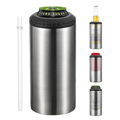 PATIKIL Schlanker Dosenkühler, 16 oz Skinny Can Isolierter Bierhülsen-Getränkehalter für Bier, Limonade, Kaffee, Normale Dosen und Flaschen, Silber PATIKIL Schlanker Dosenkühler, 16 oz Skinny Can Isolierter Bierhülsen-Getränkehalter für Bier, Limonade, Kaffee, Normale Dosen und Flaschen, Silber von PATIKIL