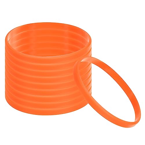 PATIKIL Silikon Armbänder 30 Pack Farbig Gummi Armbänder Leer Dehnbare Sportbänder für Erwachsene Teenager Sport Teamspiele Orange von PATIKIL