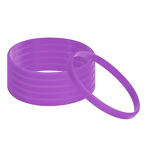 PATIKIL Silikon Armbänder 6 Pack Farbig Gummi Armbänder Leer Dehnbare Sportbänder für Erwachsene Teenager Sport Teamspiele Violett PATIKIL Silikon Armbänder 6 Pack Farbig Gummi Armbänder Leer Dehnbare Sportbänder für Erwachsene Teenager Sport Teamspiele Violett von PATIKIL