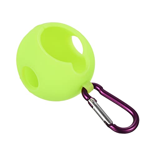 PATIKIL Silikon Golfball Tasche 1Paket Golfball Halter Aufbewahrungstasche mit Karabiner für Golftasche Golfball Grün von PATIKIL