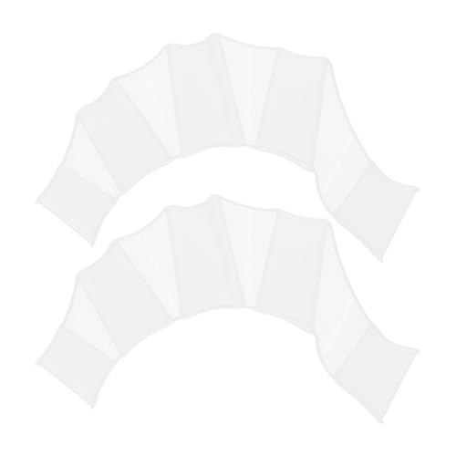 PATIKIL Silikon Schwimmhandschuhe, 1 Paar Flossen-Handschuhe mit Fingern im Frosch-Stil für Wassertraining, Weiß, L PATIKIL Silikon Schwimmhandschuhe, 1 Paar Flossen-Handschuhe mit Fingern im Frosch-Stil für Wassertraining, Weiß, L von PATIKIL