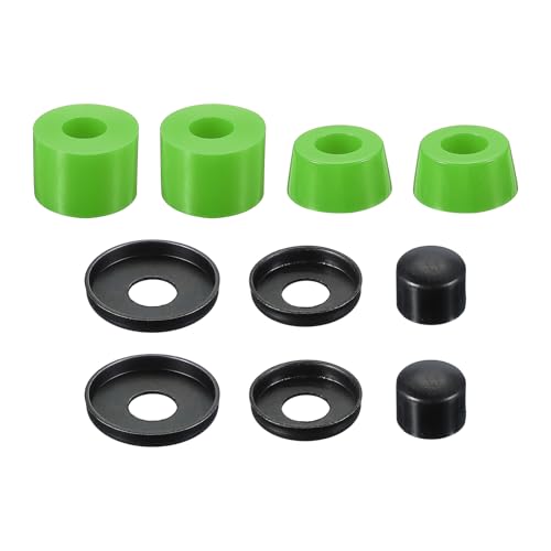 PATIKIL Skateboard-Buchsen, 90A PU Longboard-Truck-Reparatur-Kit Buchsen Unterlegscheiben Pivot-Cups für Outdoor-Skateboard-Teile, Grün von PATIKIL