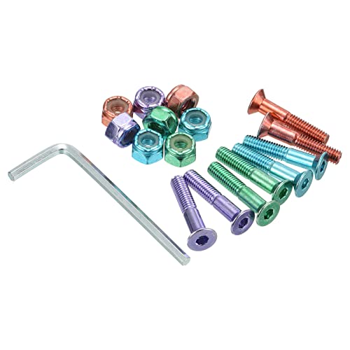 PATIKIL Skateboard Hardware Kit 1" Montage Schrauben Sechskant Kopf Bolzen Muttern Set mit Schraubenschlüssel für Langboard Cruiser Sortiert Farben PATIKIL Skateboard Hardware Kit 1" Montage Schrauben Sechskant Kopf Bolzen Muttern Set mit Schraubenschlüssel für Langboard Cruiser Sortiert Farben von PATIKIL