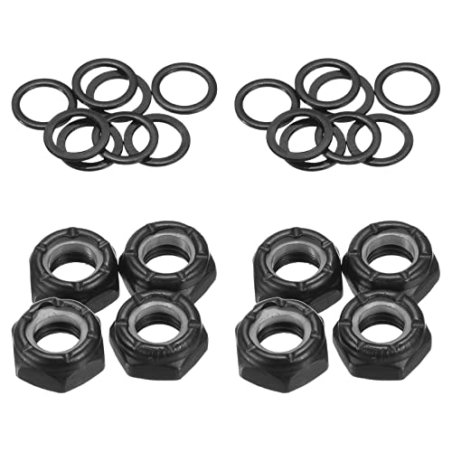 PATIKIL Skateboard Lock Muttern Set 2 Set 5/16 Skateboard Truck Achse Unterlegscheiben Distanzstück Hardware Reparatur Kit für Langboard Cruiser Schwarz PATIKIL Skateboard Lock Muttern Set 2 Set 5/16 Skateboard Truck Achse Unterlegscheiben Distanzstück Hardware Reparatur Kit für Langboard Cruiser Schwarz von PATIKIL