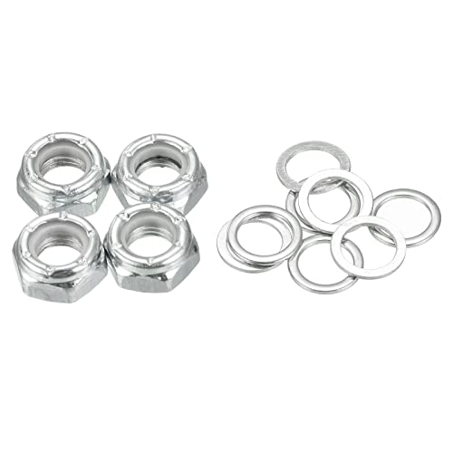 PATIKIL Skateboard Lock Muttern Set 5/16 Skateboard Truck Achse Unterlegscheiben Distanzstück Hardware Reparatur Kit für Langboard Cruiser Silber PATIKIL Skateboard Lock Muttern Set 5/16 Skateboard Truck Achse Unterlegscheiben Distanzstück Hardware Reparatur Kit für Langboard Cruiser Silber von PATIKIL