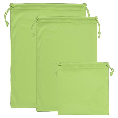 PATIKIL Skibrille Tasche 3 Packung Mikrofaser Beutel Schützende Lagerung Gehäuse Hülse (5.9" x 5.9" 10.6" x 7.1" 11.8" x 9.1") Grün von PATIKIL