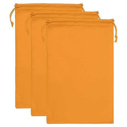 PATIKIL Skibrille Tasche 3 Packung Weich Mikrofaser Schneebrille Schützende Lagerung Gehäuse Hülse Kordelzug Etui für Kamera Linsen Sonnenbrille Brillengläser Orange von PATIKIL