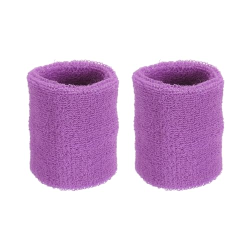 PATIKIL Sport Armbänder 8x10cm 2 Pack Sportlich Baumwoll Frottee Stoff Saugfähiges Handgelenk Schweißband für Tennis Basketball Trainieren Laufen Hell Lila PATIKIL Sport Armbänder 8x10cm 2 Pack Sportlich Baumwoll Frottee Stoff Saugfähiges Handgelenk Schweißband für Tennis Basketball Trainieren Laufen Hell Lila von PATIKIL
