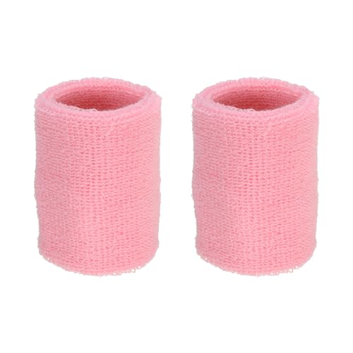 PATIKIL 2 Packung Schweißbänder Handgelenk 8x10cm Weiche Verdickte Baumwolle Fitness Arm Schweißband für Tennis Basketball Fußball, Rosa PATIKIL 2 Packung Schweißbänder Handgelenk 8x10cm Weiche Verdickte Baumwolle Fitness Arm Schweißband für Tennis Basketball Fußball, Rosa von PATIKIL
