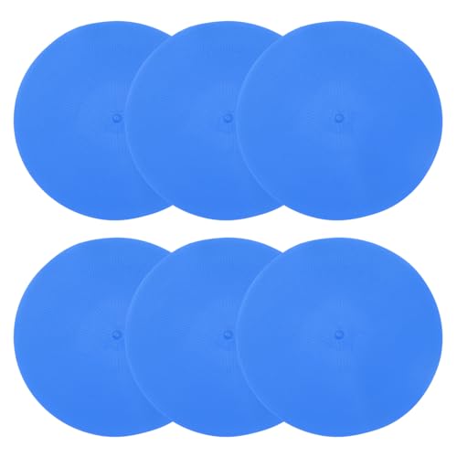 PATIKIL Spot Markers 9 Zoll, 6 Stück rutschfeste Bodenpunkte Agility Markers Flache Feldkegel Poly Punkte für Gymnastik PE Speed Training Tanz Fußball Basketball Sport, Blau PATIKIL Spot Markers 9 Zoll, 6 Stück rutschfeste Bodenpunkte Agility Markers Flache Feldkegel Poly Punkte für Gymnastik PE Speed Training Tanz Fußball Basketball Sport, Blau von PATIKIL