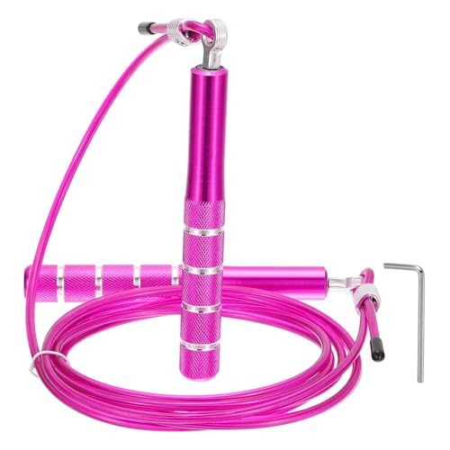 PATIKIL Springseil für Fitness, Speed Skipping Rope Workout Springseil Kugellager Drehgelenk Aluminiumlegierung Griff mit Schraubenschlüssel für Aerobic-Übungen, Pink PATIKIL Springseil für Fitness, Speed Skipping Rope Workout Springseil Kugellager Drehgelenk Aluminiumlegierung Griff mit Schraubenschlüssel für Aerobic-Übungen, Pink von PATIKIL