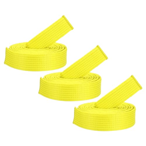PATIKIL Taekwondo Farbige Gürtel für Ranglisten, 3er Pack 1,6" x9,2FT Polyester Taekwondo Farbige Gürtel für Unterricht Praxis, Gelb PATIKIL Taekwondo Farbige Gürtel für Ranglisten, 3er Pack 1,6" x9,2FT Polyester Taekwondo Farbige Gürtel für Unterricht Praxis, Gelb von PATIKIL