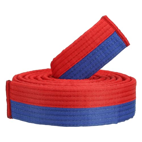 PATIKIL Taekwondo Farbiger Ranggürtel, 1,6" x7,9 Ft 2,4 M Polyester Kampfsport Judo Karate Gürtel für Unterricht Praxis, Blau-Rot PATIKIL Taekwondo Farbiger Ranggürtel, 1,6" x7,9 Ft 2,4 M Polyester Kampfsport Judo Karate Gürtel für Unterricht Praxis, Blau-Rot von PATIKIL
