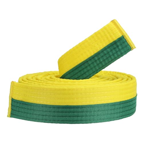 PATIKIL Taekwondo Farbiger Ranggürtel, 1,6" x9,2 Ft 2,8M Polyester Kampfsport Judo Karate Gürtel für Unterricht Praxis, Gelb-Grün PATIKIL Taekwondo Farbiger Ranggürtel, 1,6" x9,2 Ft 2,8M Polyester Kampfsport Judo Karate Gürtel für Unterricht Praxis, Gelb-Grün von PATIKIL