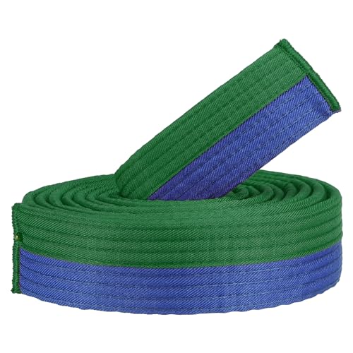 PATIKIL Taekwondo Farbiger Ranggürtel, 1,6" x9,2 Ft 2,8M Polyester Kampfsport Judo Karate Gürtel für Unterricht Praxis, Grün-Blau PATIKIL Taekwondo Farbiger Ranggürtel, 1,6" x9,2 Ft 2,8M Polyester Kampfsport Judo Karate Gürtel für Unterricht Praxis, Grün-Blau von PATIKIL