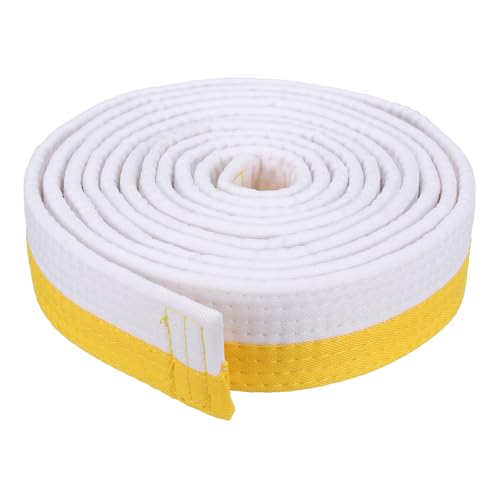 PATIKIL Taekwondo Farbiger Ranggürtel 1,6" x9,8Ft 3 m, Polyester Kampfkunst Judo Karate Gürtel für Trainer Unterricht Praxis, Weiß&Gelb PATIKIL Taekwondo Farbiger Ranggürtel 1,6" x9,8Ft 3 m, Polyester Kampfkunst Judo Karate Gürtel für Trainer Unterricht Praxis, Weiß&Gelb von PATIKIL