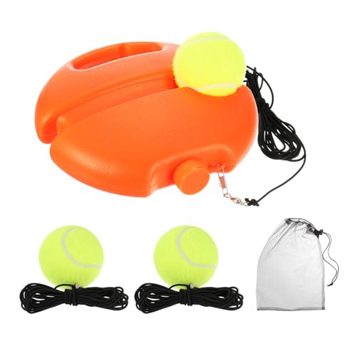 PATIKIL Tennis Train Rebound Kugel mit 3 Schnur Bällen Solo Tennis Training Ausrüstung Selbst Übung Tragbares Tennis Training Tool Rebounder Kit für Anfänger Sport Übung Orange PATIKIL Tennis Train Rebound Kugel mit 3 Schnur Bällen Solo Tennis Training Ausrüstung Selbst Übung Tragbares Tennis Training Tool Rebounder Kit für Anfänger Sport Übung Orange von PATIKIL