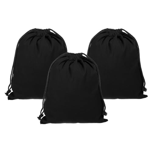 PATIKIL Wiederverwendbare Kordelzugbeutel, 10x12,6 Zoll, 3er Pack, vielseitige waschbare Baumwollstaubbeutel, Gepäckorganizer, Aufbewahrungstasche für Reiseutensilien, schwarz PATIKIL Wiederverwendbare Kordelzugbeutel, 10x12,6 Zoll, 3er Pack, vielseitige waschbare Baumwollstaubbeutel, Gepäckorganizer, Aufbewahrungstasche für Reiseutensilien, schwarz von PATIKIL