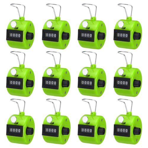 PATIKIL klick Zähler 12 Pack Manuelle Zählmaschine 4 Ziffern Mechanische Handzähler mit Fingerring für Sport Veranstaltung Golf Stadion Fitnessstudio Grün PATIKIL klick Zähler 12 Pack Manuelle Zählmaschine 4 Ziffern Mechanische Handzähler mit Fingerring für Sport Veranstaltung Golf Stadion Fitnessstudio Grün von PATIKIL