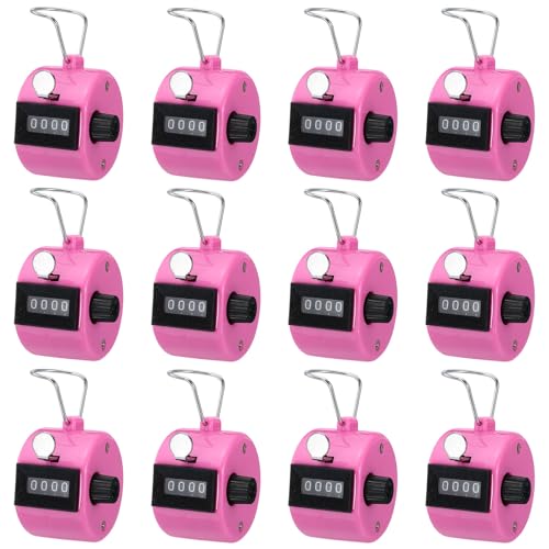 PATIKIL klick Zähler 12 Pack Manuelle Zählmaschine 4 Ziffern Mechanische Handzähler mit Fingerring für Sport Veranstaltung Golf Stadion Fitnessstudio Rosa PATIKIL klick Zähler 12 Pack Manuelle Zählmaschine 4 Ziffern Mechanische Handzähler mit Fingerring für Sport Veranstaltung Golf Stadion Fitnessstudio Rosa von PATIKIL