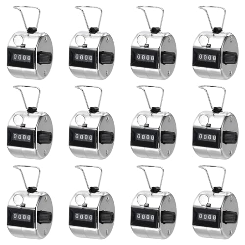 PATIKIL klick Zähler 12 Pack Manuelle Zählmaschine 4 Ziffern Mechanische Handzähler mit Fingerring für Sport Veranstaltung Golf Stadion Fitnessstudio Silber PATIKIL klick Zähler 12 Pack Manuelle Zählmaschine 4 Ziffern Mechanische Handzähler mit Fingerring für Sport Veranstaltung Golf Stadion Fitnessstudio Silber von PATIKIL