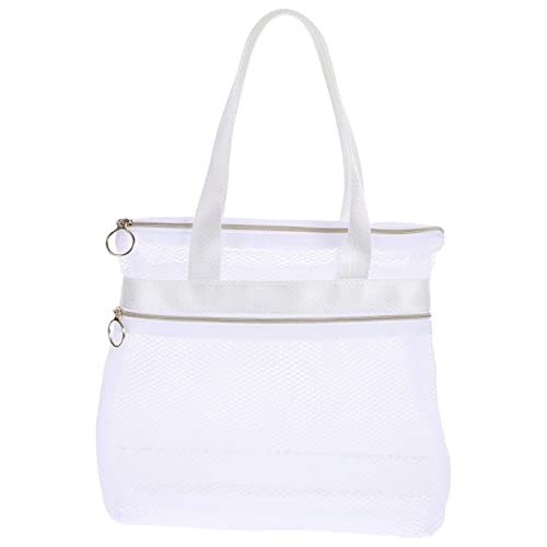 PATKAW Tragbare Reise Waschtasche Aus Atmungsaktivem Mesh Mehrere Fächer Für Kosmetik Und Toilettenartikel Faltbare Strandtasche Für Outdoor Aktivitäten Und Reisen von PATKAW